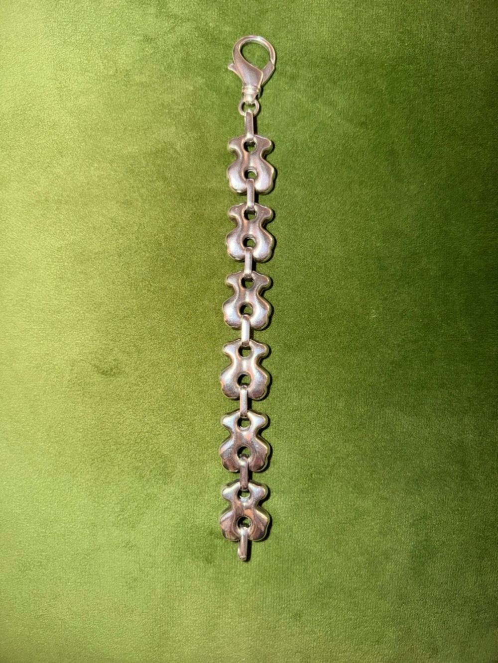 Tous Sterling Silver Bear Link Bracelet - Silver